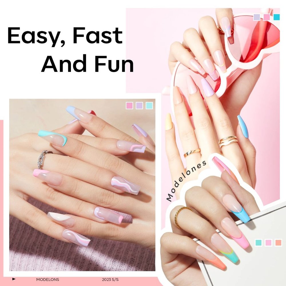 Modelones Nail Tips and Glue Gel Kit, Gel x Nail Kit 4 in 1 Nail Glue Gel - Picture 8 of 9